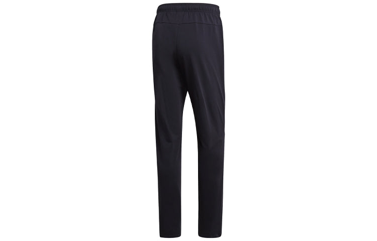 adidas Knitted Running Casual Sports Long Pants Men Black DU0378