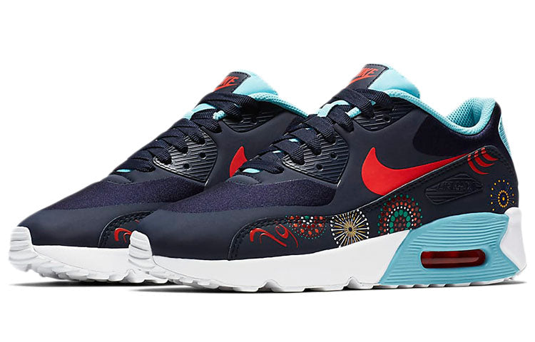 (WMNS) Nike Air Max 90 Ultra 2.0 'Black Red Blue' AO2097-400