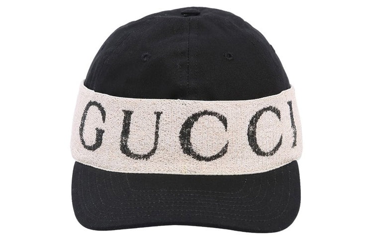 Gucci Logo Band Baseball Cap 'Black White' 492545-4HC56-1077