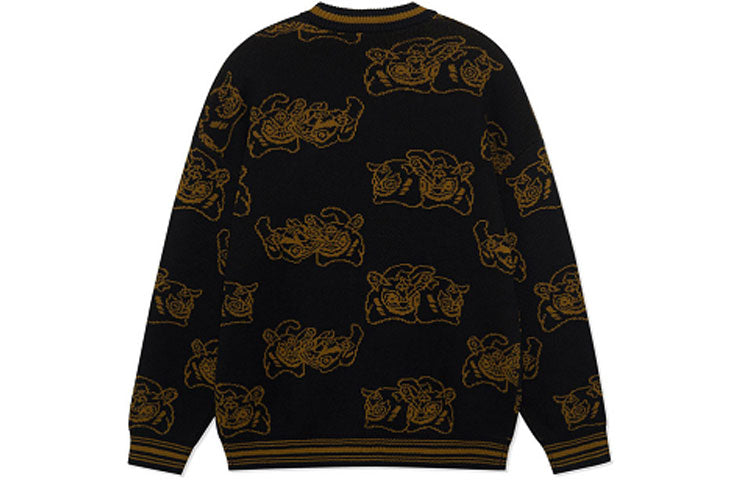 Li-Ning Rijindoujin Graphic Crew Neck Sweater 'Black Gold' AMBS025-2