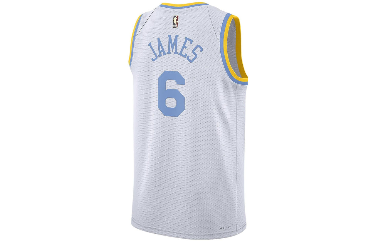 Nike x NBA Los Angeles Lakers Dri-FIT LeBron James Jersey 'White' DO9448-101