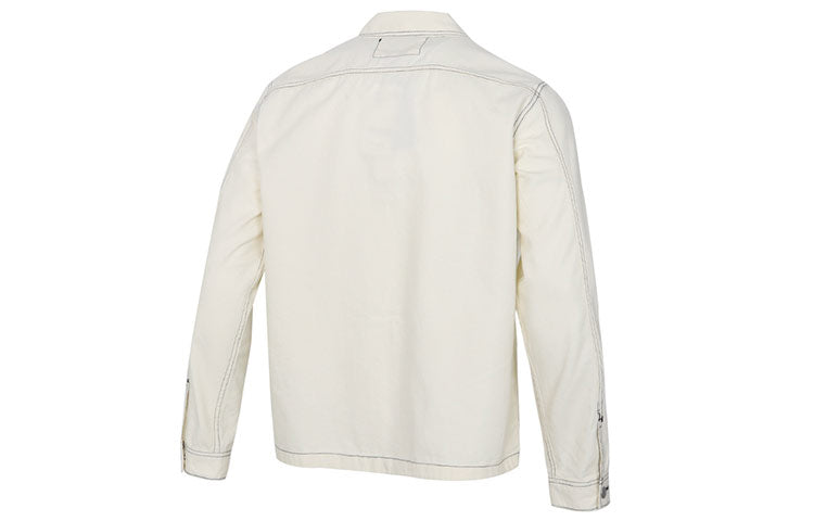 Converse Pocket Woven Long Sleeves Jacket 'White' 10020896-A04
