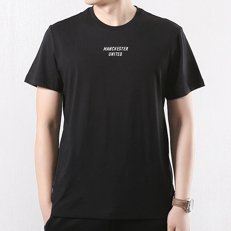 Men's adidas Alphabet Printing Sports Training Round Neck Short Sleeve Black T-Shirt DP2321