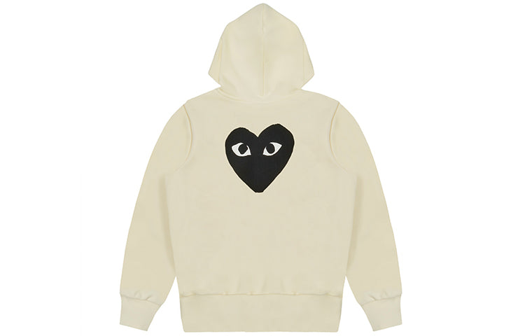 CCOMME des GARCONS PLAY Zip Hoodie Big Black Heart 'Beige' AZ-T254-051-3