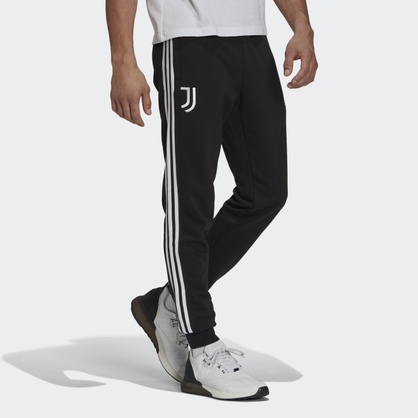 Men's adidas Juve 3s Swt Pnt Stripe Casual Sports Long Pants Black GR2931
