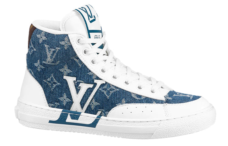 (WMNS) LOUIS VUITTON Charlie Ankle Sneakers 'White Denim Monogram' 1A9S5G