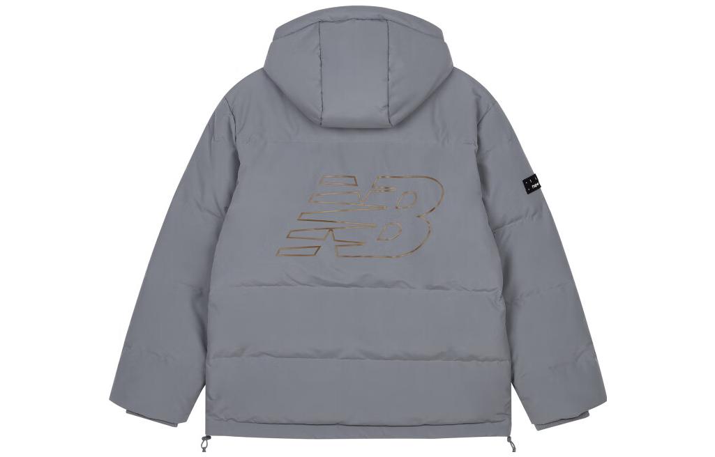 New Balance NB Logo Winter Down Jacket 'Light Grey' AMJ33339-TTM