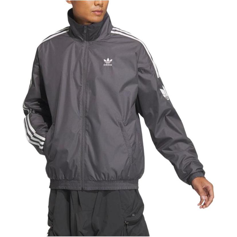 adidas Originals Retro Trefoil Jacket Asia Sizing 'Grey White' JI7533