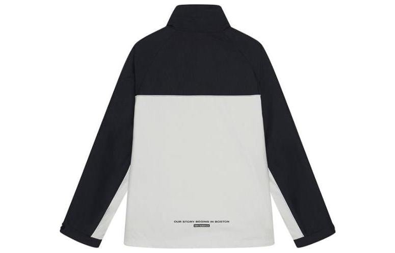 New Balance Windproof Hooded Cargo Jacket 'Black White' NAA3N011-BEI