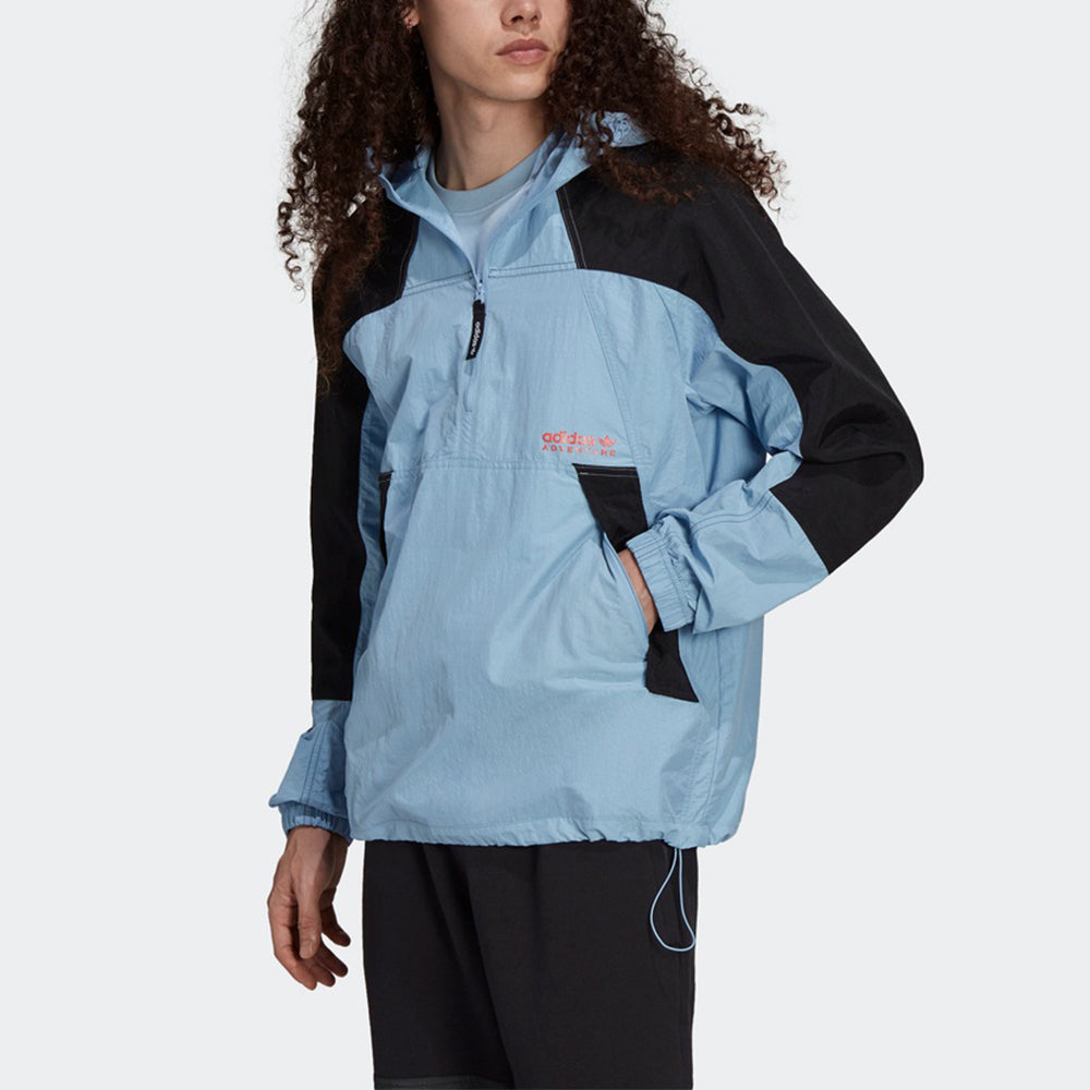 adidas originals Contrasting Colors Loose Sports Hooded Jacket Sky Blue H09103