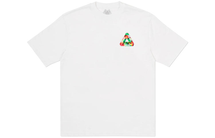 PALACE Tri-Camo T-Shirt Back Logo Printing Pattern Short Sleeve Unisex White P19TS271