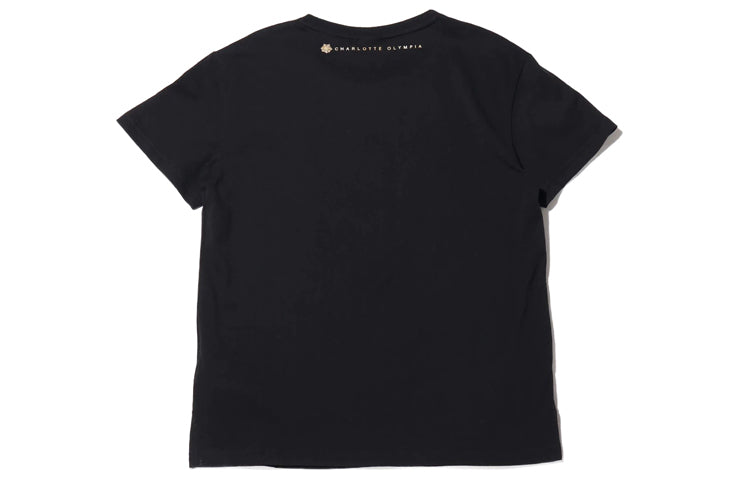 (WMNS) PUMA x Charlotte Crossover SP20 Pattern Round Neck Short Sleeve Black 596763-01