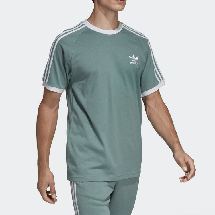 adidas originals Sports Round Neck Short Sleeve 76 Retro Mint Green DV1566