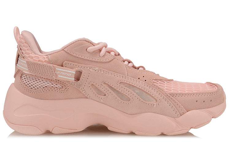 (WMNS) Li-Ning New York Fashion Week Breathable Lightweight Casual Dad Shoes Pink AGLP104-2
