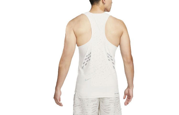 Nike Run Division Pinnacle Casual Breathable Quick Dry Solid Color Running Vest White DM4776-072