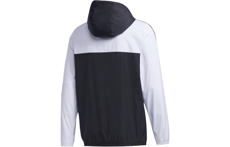 adidas neo Side Stripe Casual Sports Jacket Black FU1058