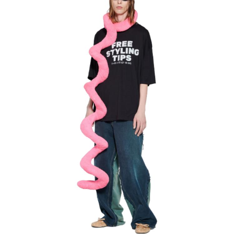 Balenciaga Free Styling Tips T-Shirt 'Black White' 744439TOVG29034