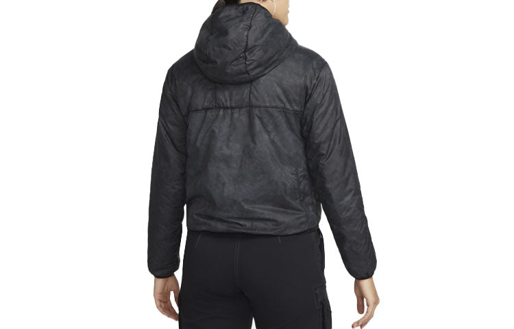 (WMNS) Nike Therma-FIT ADV ACG Rope de Dope Storage Simple Zipper Short Hooded Stay Warm Padded Clothes Black DJ1262-010
