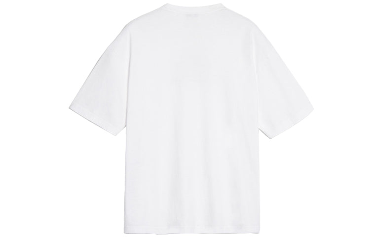 Balenciaga Logo Chest Printing Alphabet Short Sleeve White 570813TEV489044