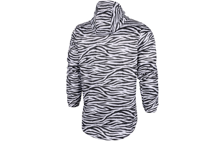 adidas Juventus Zebra Woven hooded track Jacket Black White AZ5338