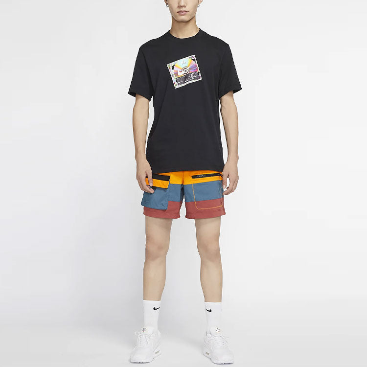 Nike Printing Casual Sports Short Sleeve Black CW0403-010