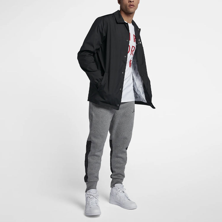 Air Jordan Jumpman Coaches lapel Coach Jacket Black AJ6796-010