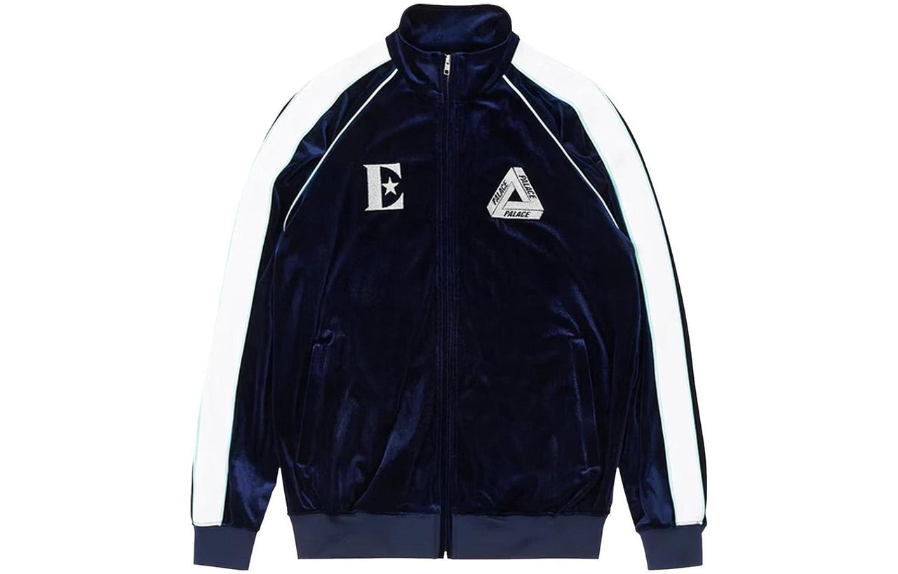 Palace X Elton John SS22 Velour Track Jacket 'Navy' P21CS258
