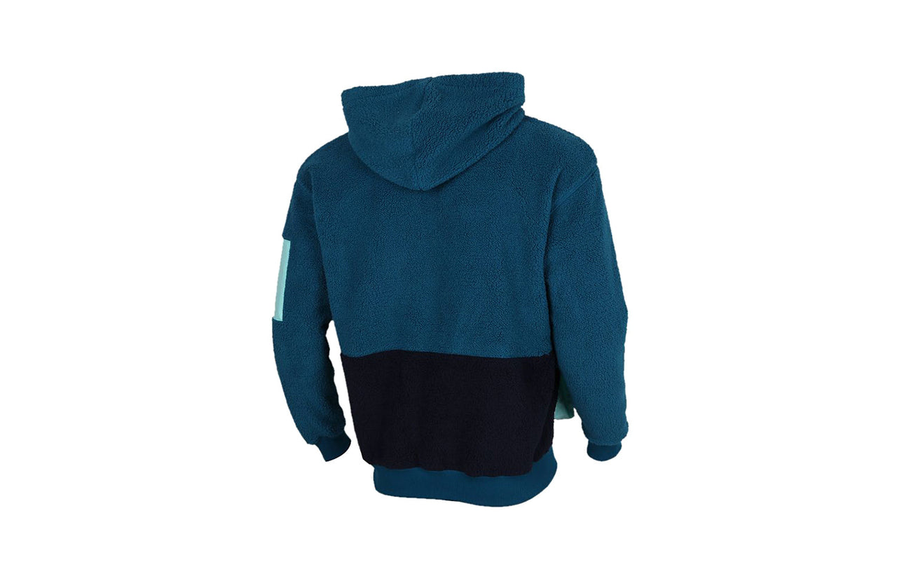 PUMA Retro Block Sherpa Cardigan hooded Colorblock lamb's wool Jacket Blue 530711-36