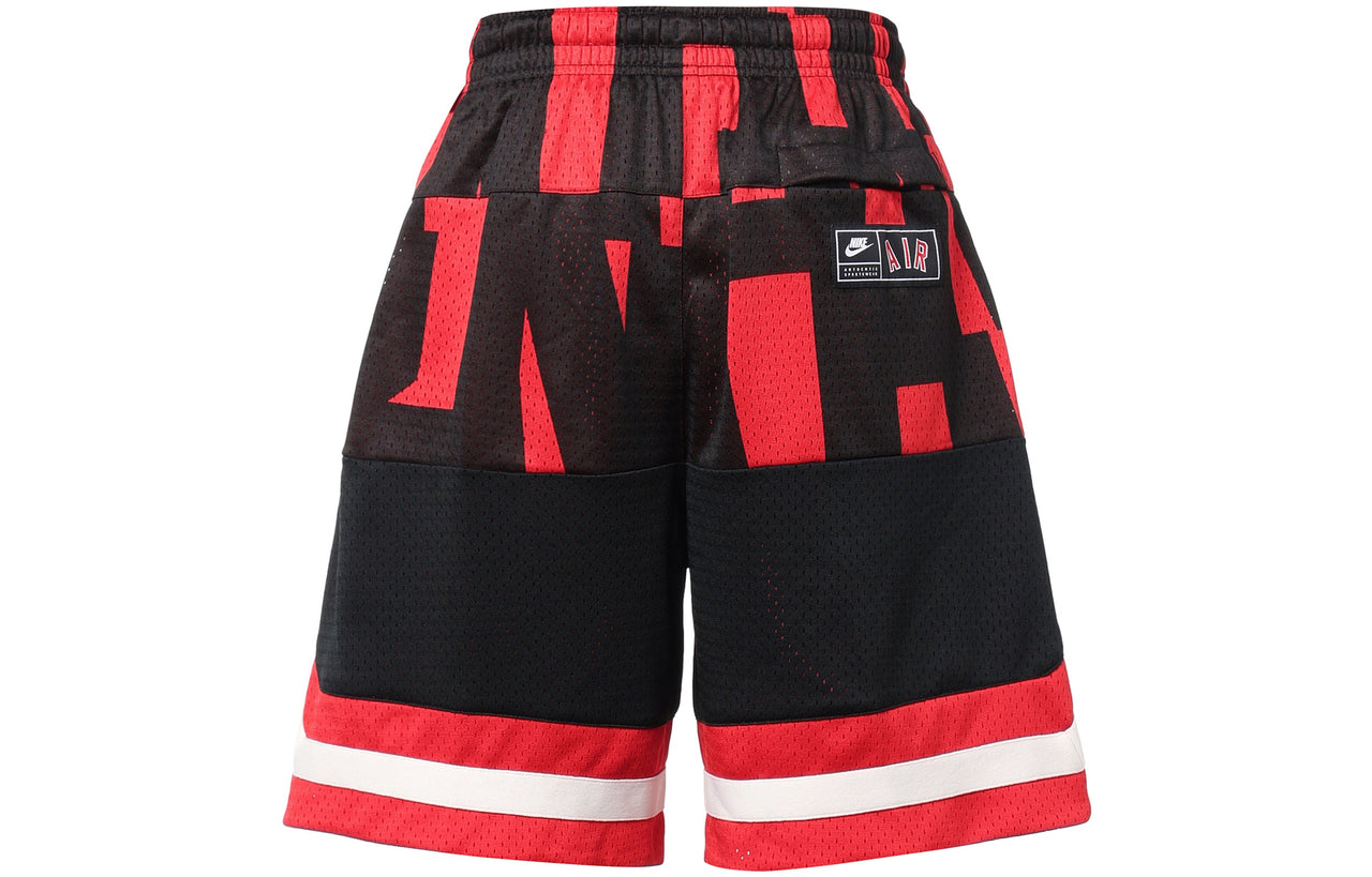 Nike Air Mesh Basketball Sports Shorts Black Red AR1842-657
