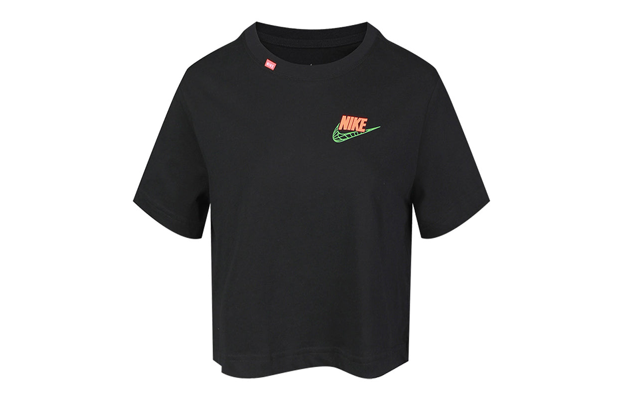 (WMNS) Nike Sportswear Short Round Neck Black CV9170-010