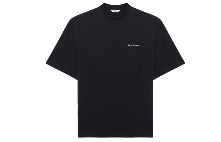 Balenciaga Alphabet Printing Wide Short Sleeve Black 641532TJVL41000