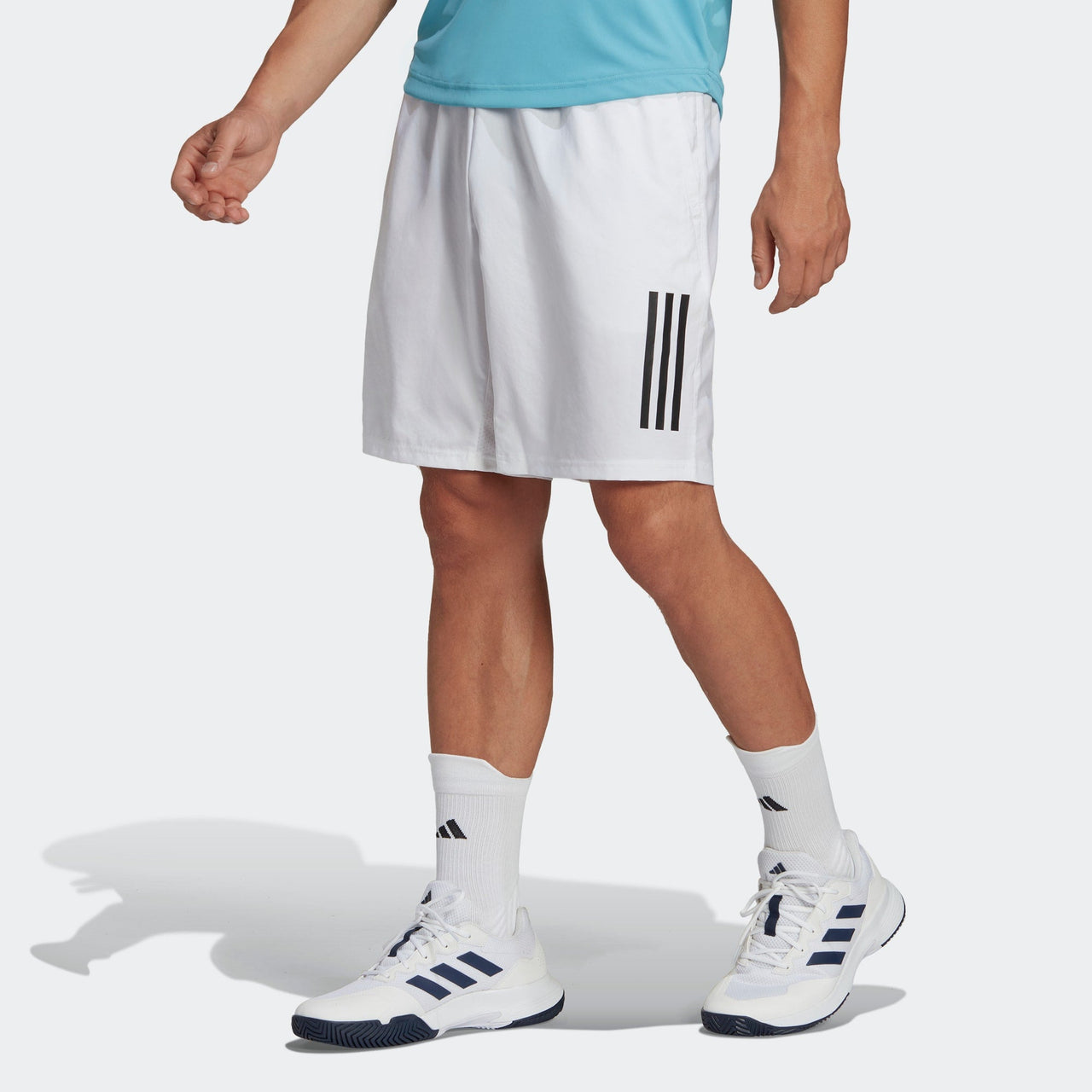 adidas Club 3-Stripes Tennis Shorts Asia Sizing 'White Black' HS3251