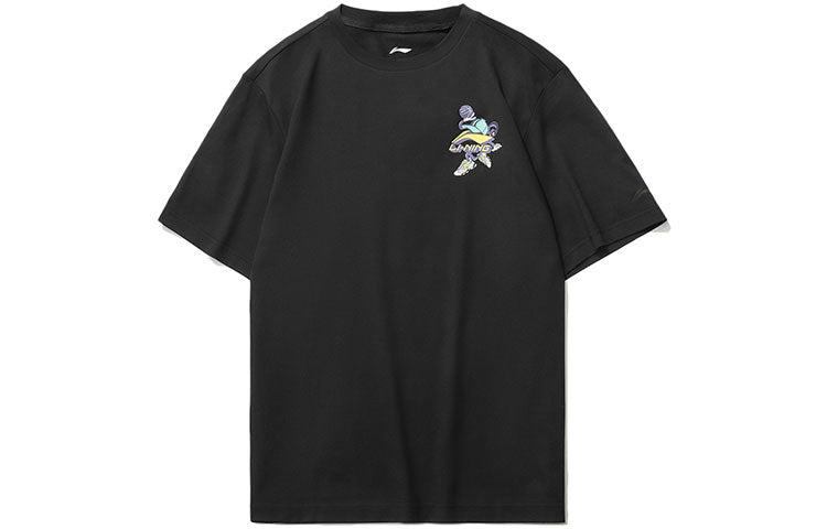 Li-Ning Graphic Loose Fit T-shirt 'Black' AHSR406-2