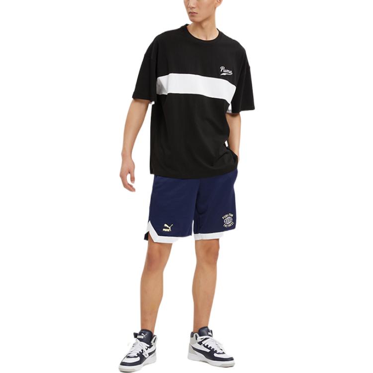 PUMA Coloblock Logo Tee 'Black' 537871-01