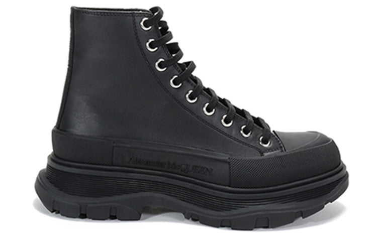 Alexander McQueen Tread Slick Lace Up Boot 'Triple Black Leather' 627206WHZ621081