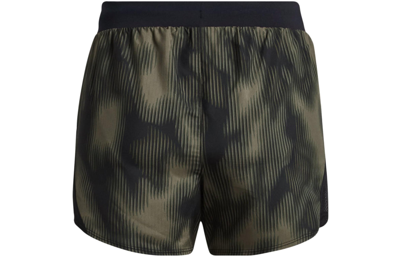 (WMNS) Under Armour Fly-By 2.0 Printed Shorts 'Black Green' 1350198-021