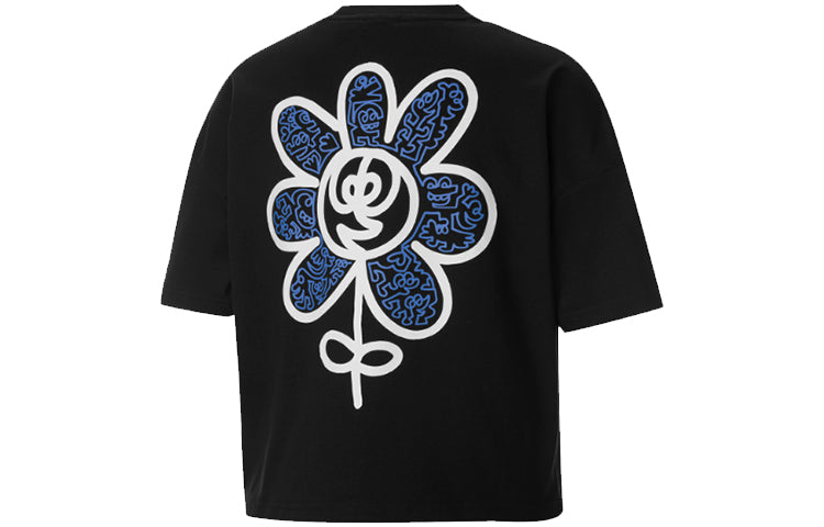(WMNS) PUMA x MR DOODLE Loose Tee Crossover Graffiti Large Logo Short Sleeve Black 530659-01