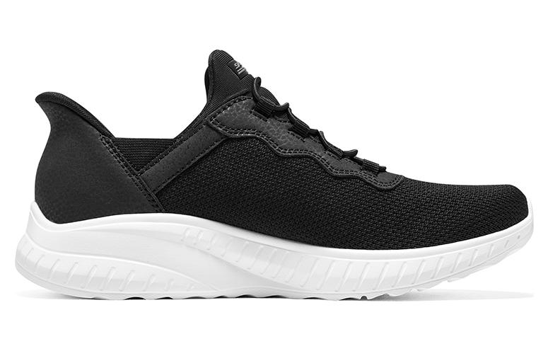 (WMNS) Skechers Slip-ins Bobs Sport Squad Chaos 'Black White' 117500-BLK