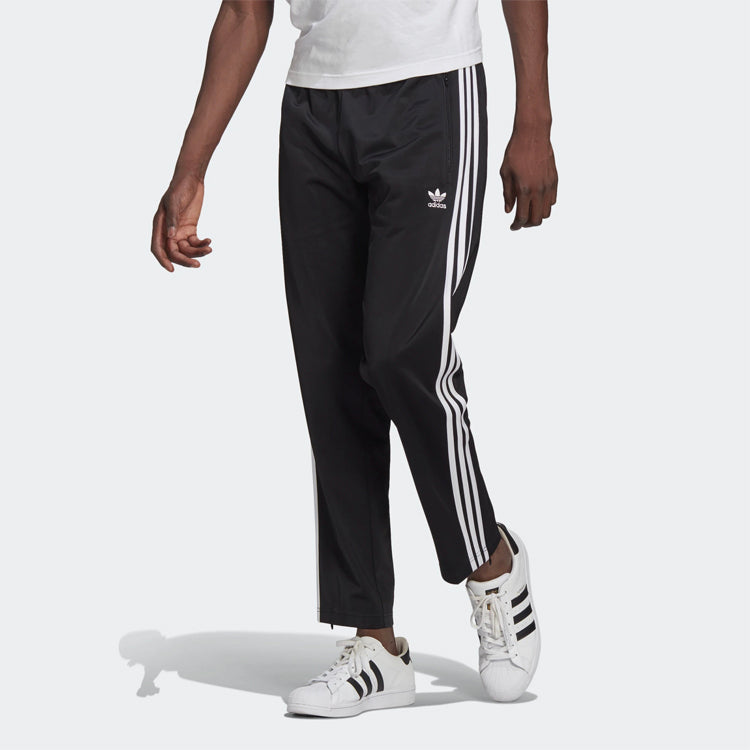 Men's adidas originals Logo Pattern Loose Straight Sports Pants/Trousers/Joggers Black GN3517