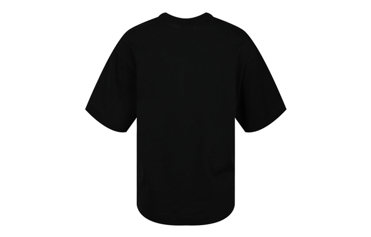(WMNS) Nike Air Alphabet Logo Printing Sports Short Sleeve Black CJ3106-010