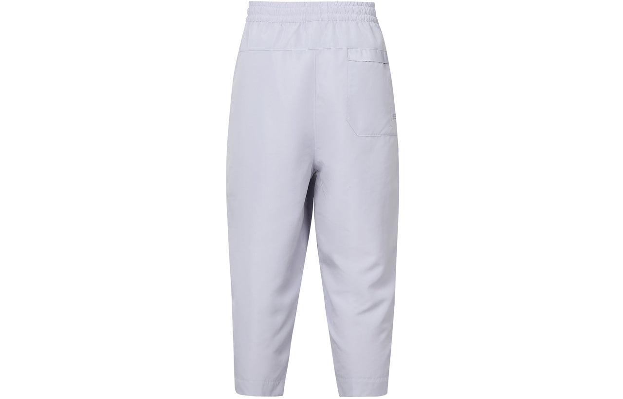 Men's adidas Solid Color Logo Printing Sports Pants/Trousers/Joggers Silver Gray HN1929