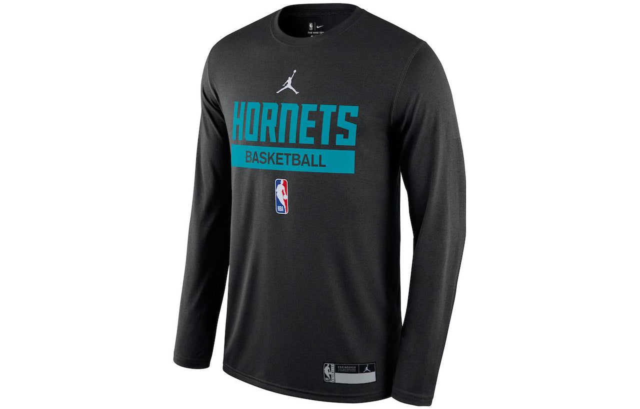 Air Jordan x NBA Charlotte Hornets 22-23 Practice Performance Long Sleeve T-Shirt 'Black' DR6508-010