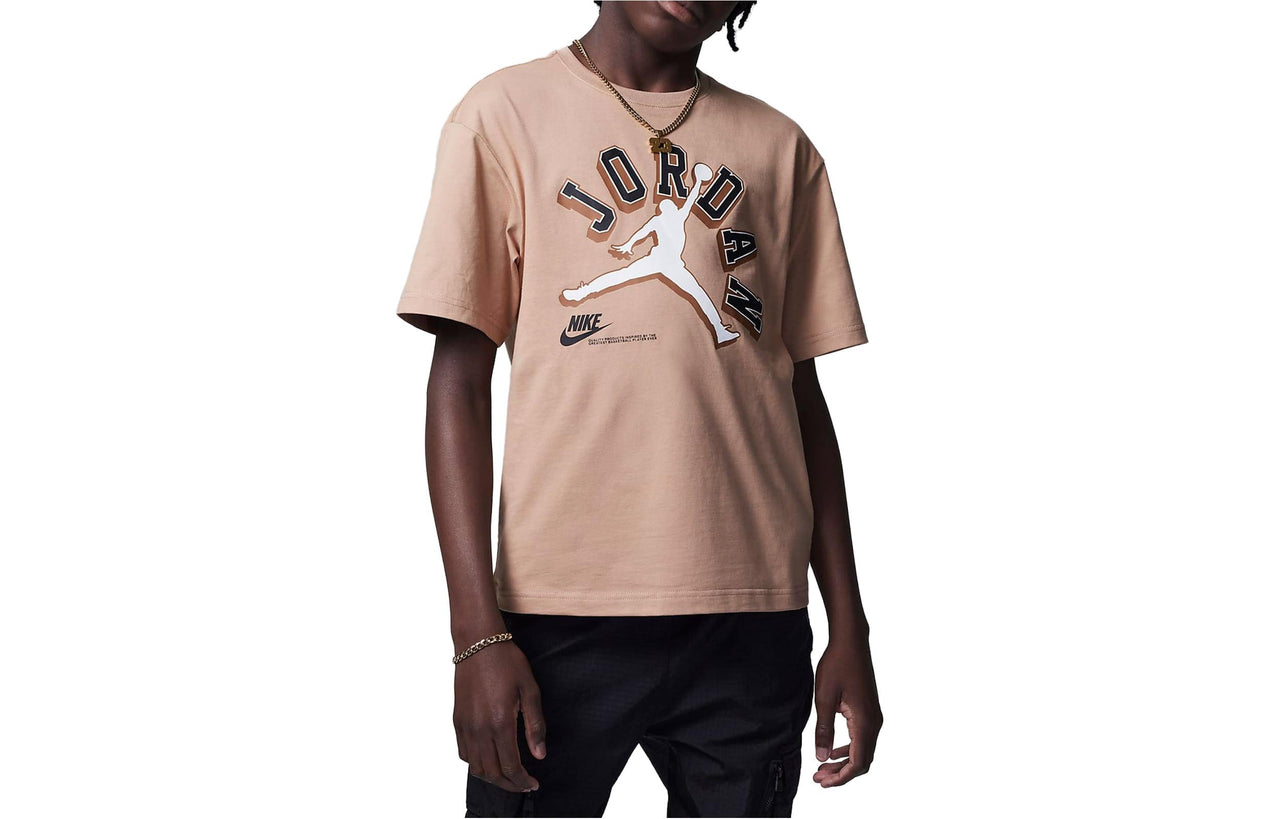 (GS) Air Jordan Varisty Jumpman T-Shirt 'Beige' FV2530-200