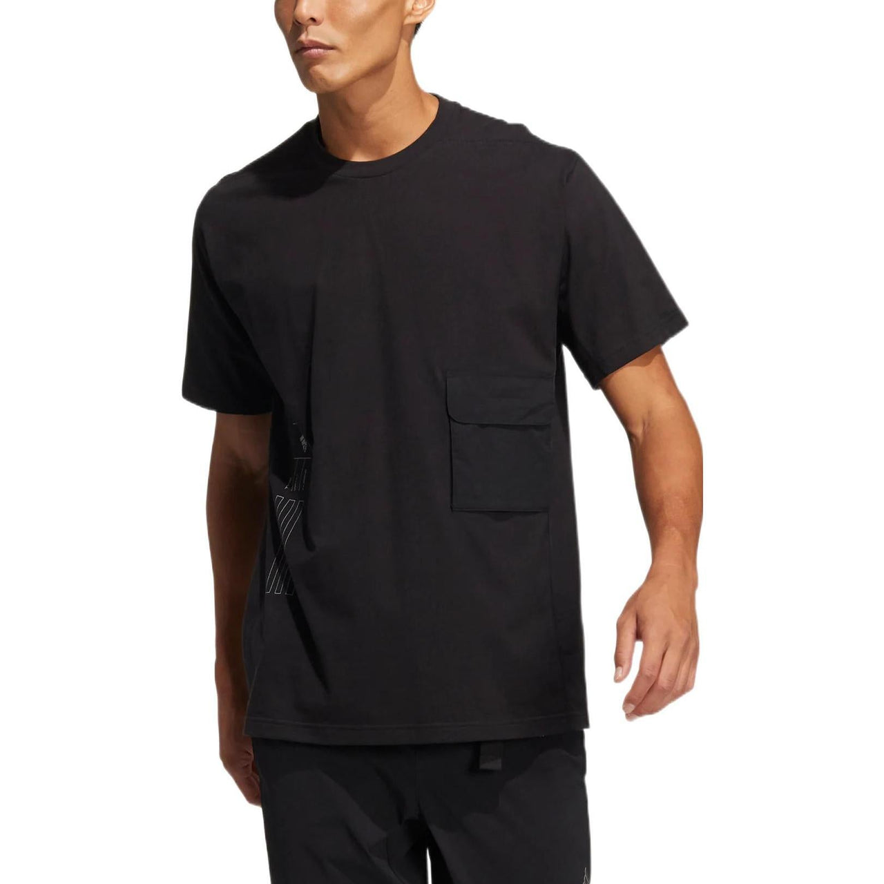 adidas Th Hvcot Tee Solid Color Sports Short Sleeve Black HE9945