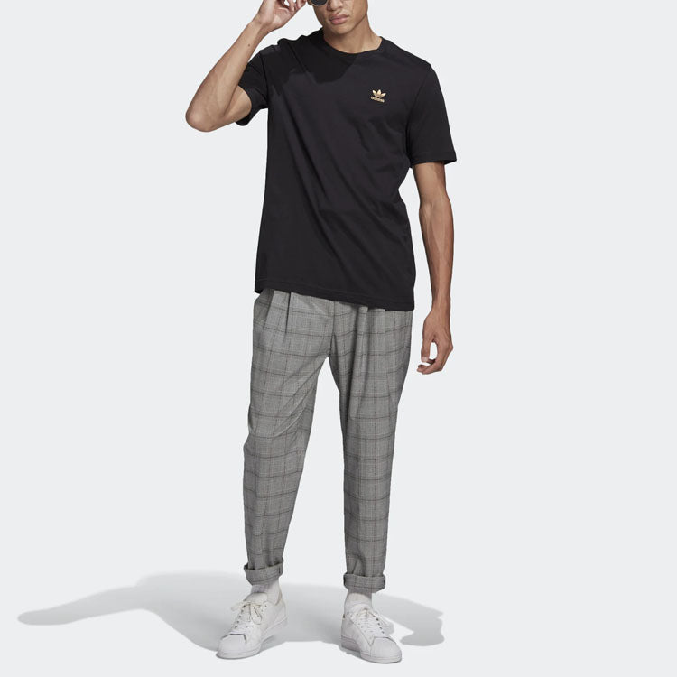 adidas originals Casual Breathable Sports Round Neck Short Sleeve Black GN3406