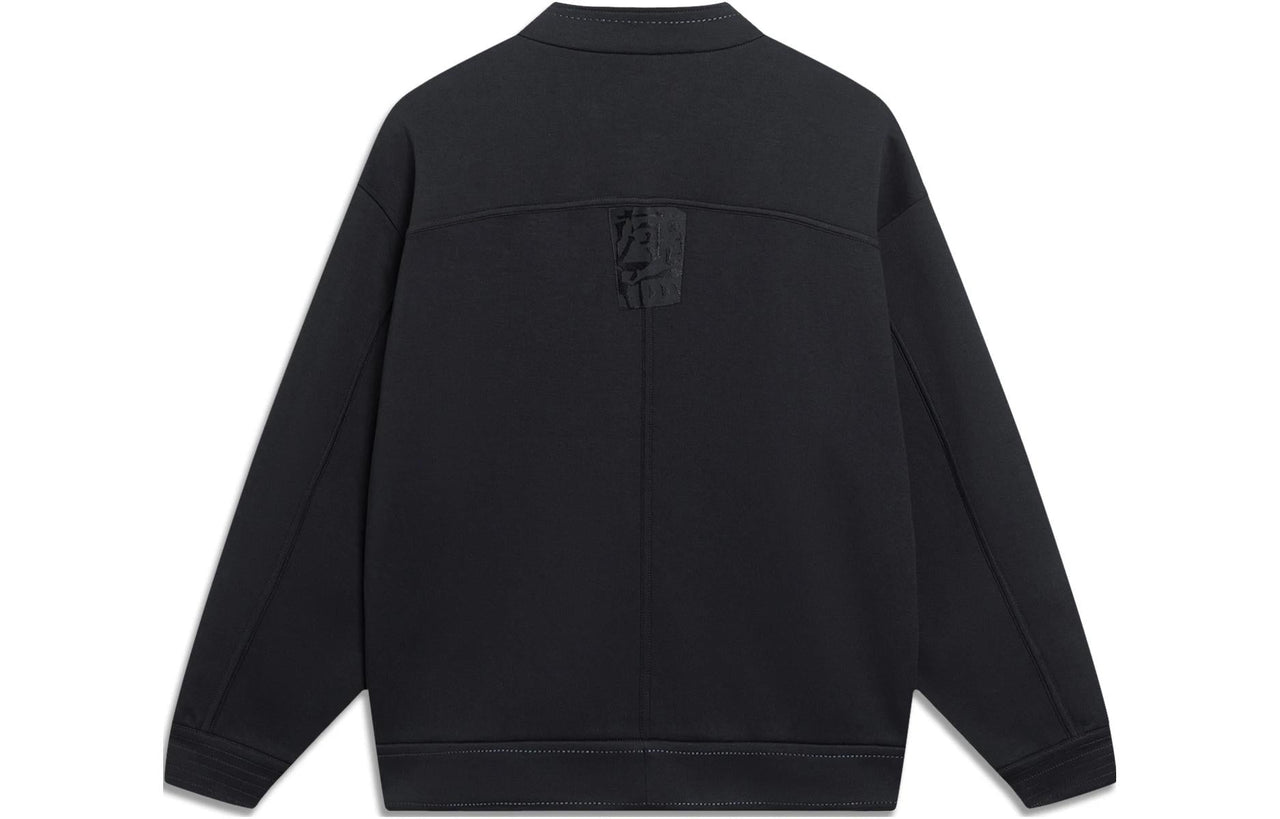 Li-Ning x Jackie Chan Knit Baseball Jacket 'Black' AFDT113-1