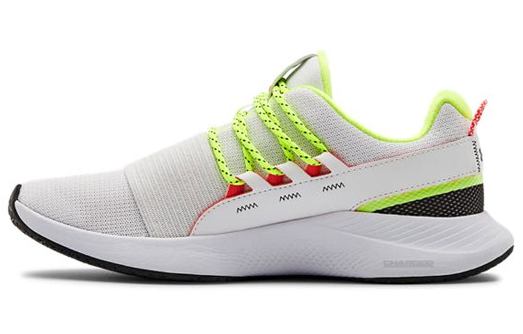 (WMNS) Under Armour Charged Breathe Lace Running Shoes White/Green 3022584-103