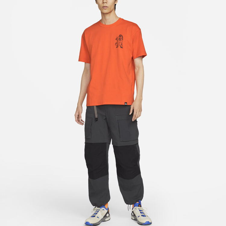 Nike ACG Trolls Cartoon Printing Sports Round Neck Short Sleeve Orange DJ5808-817