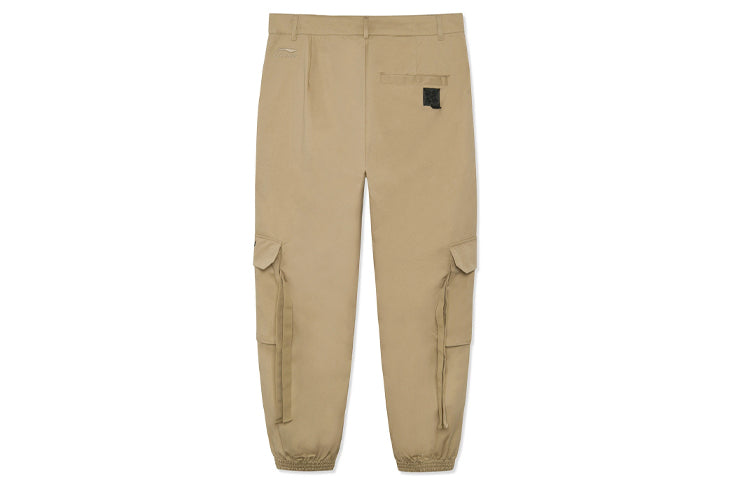 Li-Ning BadFive Changan Boy Loose Fit Cargo Pants 'Khaki' AKXR619-2
