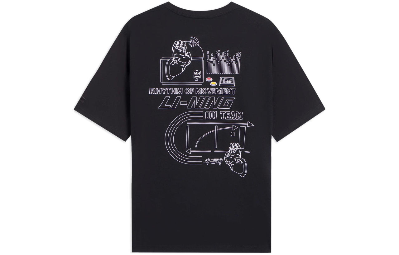 Li-Ning 001 Team Graphic T-shirt 'Black' AHSS899-3